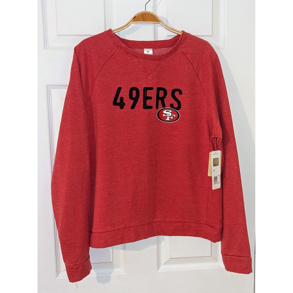 NFL Team Apparel Women's 49ers 
Sweatshirt Pullover Top Red Large NWT‎